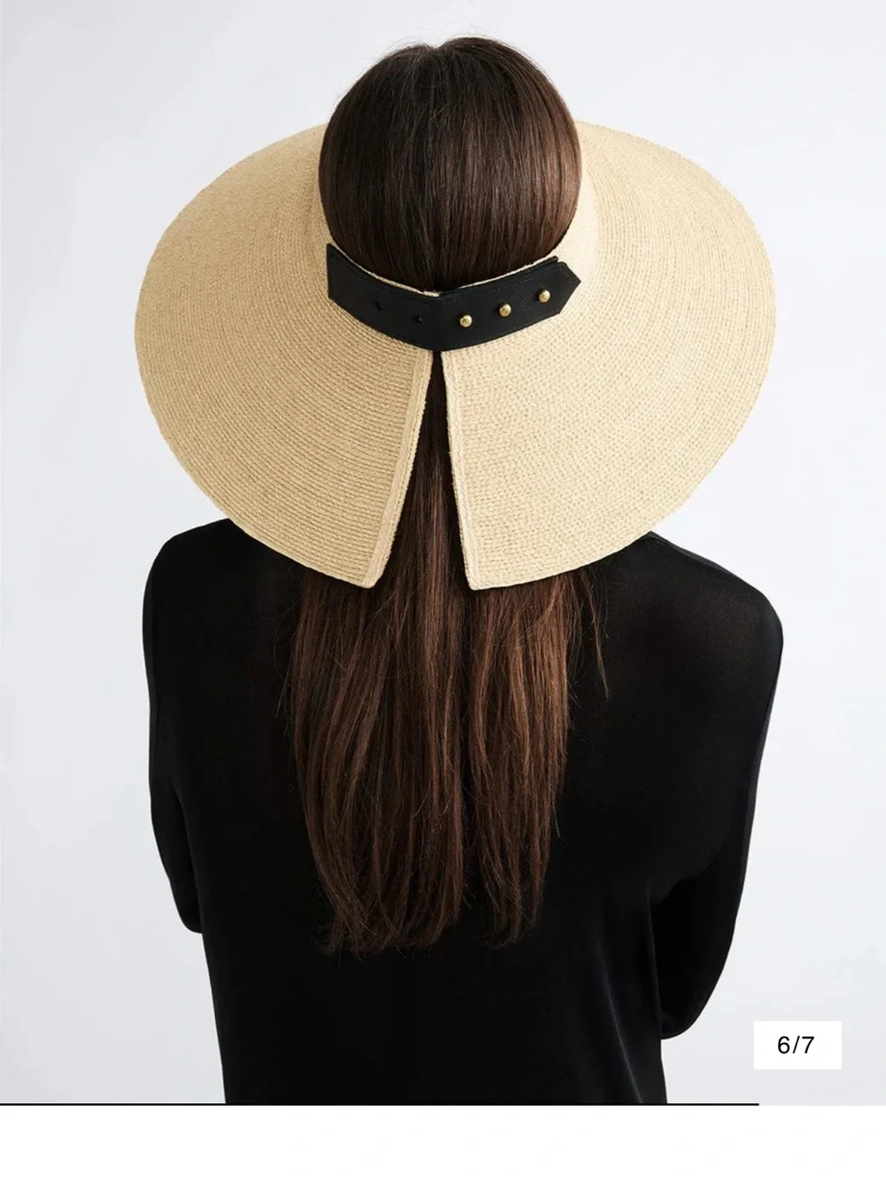Janessa Leone Wide Brim Straw Sun Hat in Natural Tan